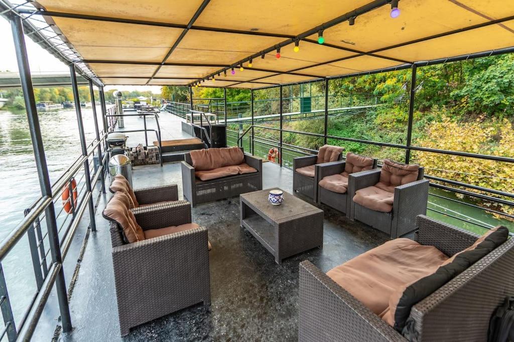 Grande Peniche 4 Ch - 10 Pers -Paris - Ile De Puteaux- Terrasses Villa Exterior photo